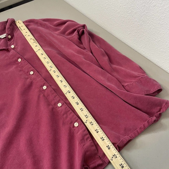 L.L.Bean Shirt Women’s XL Red Button Up Long Sleeve 100% Tencel Lyocell Adult - Picture 9 of 10